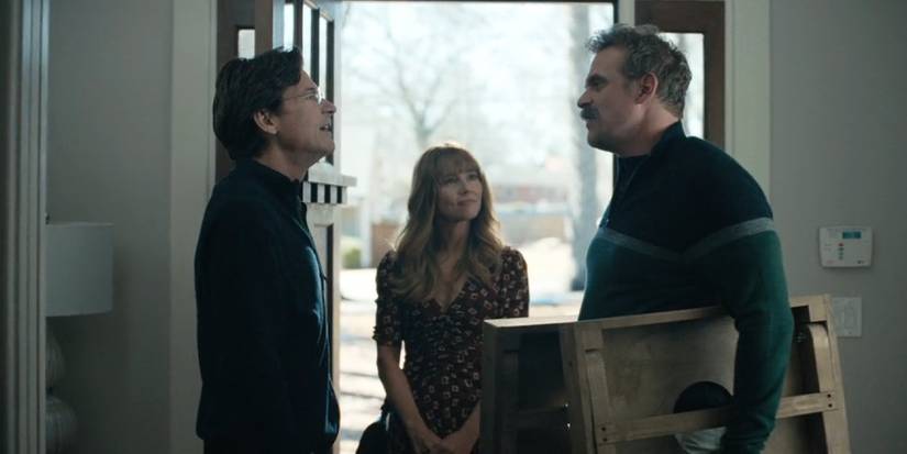 Clark (Jason Bateman), Carol (Linda Cardellini), and Floyd (David Harbour) in an episode of 'DTF St. Louis.'