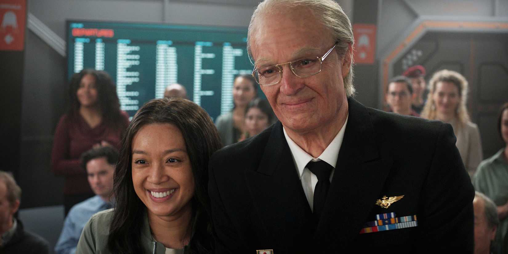 Joel Kinnaman and Cynthy Wu in For All Mankind