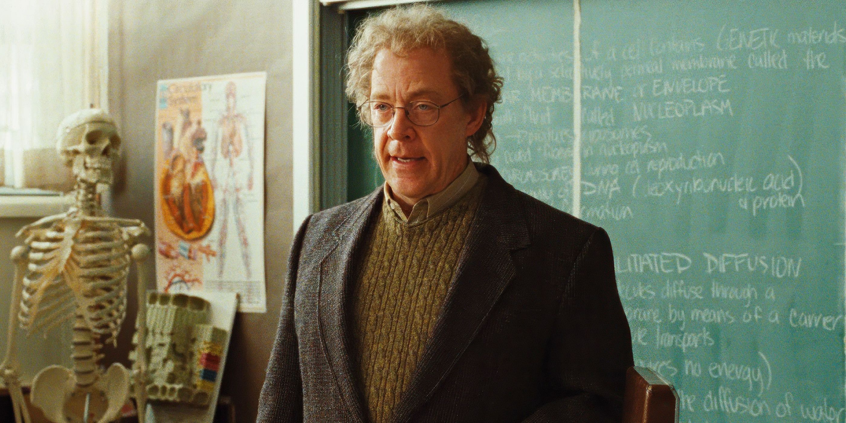 Teacher standing in front of a chalkboard