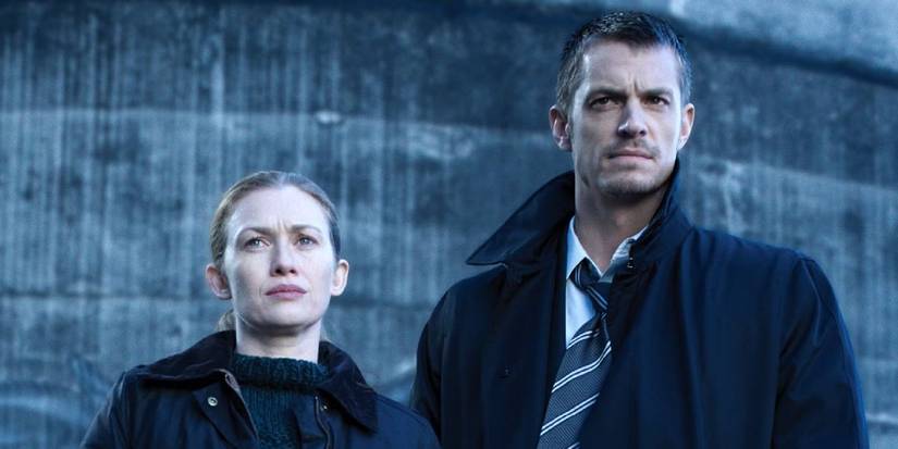 Joel Kinnaman and Mireille Enos in The Killing