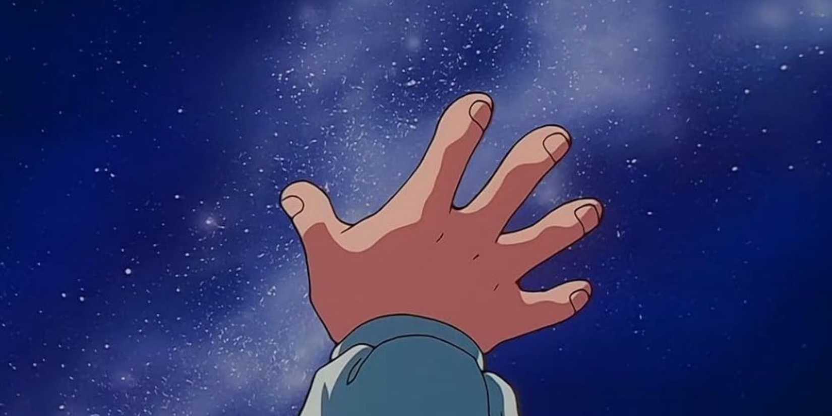 A hand reaching up to the stars in Legend of the Galactic Heroes