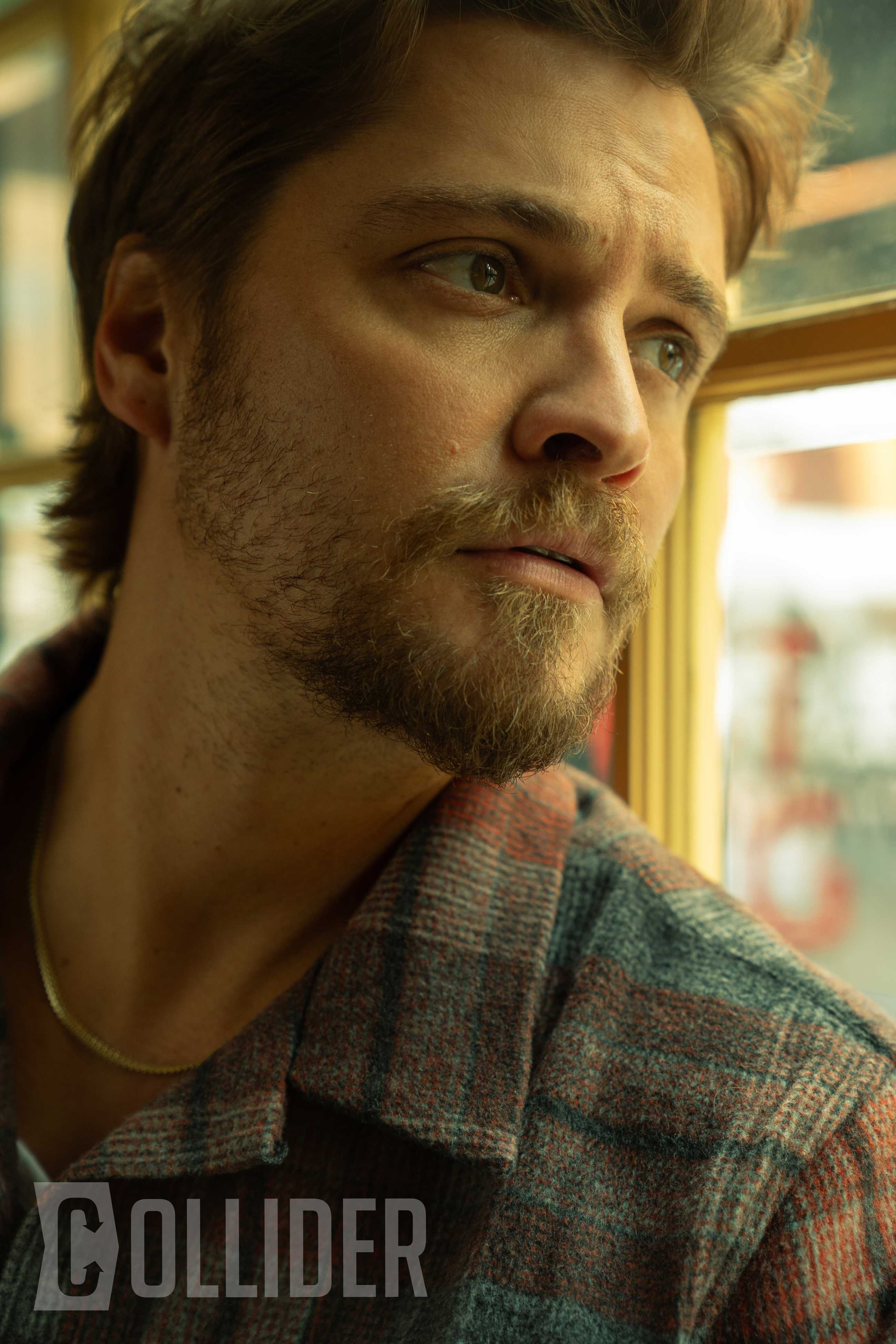 Luke Grimes of CBS Marshals photographed by Andrew Lipovsky for Collider on March 2, 2026, at the East Wing in the Lenox Hill neighborhood of New York City, New York.