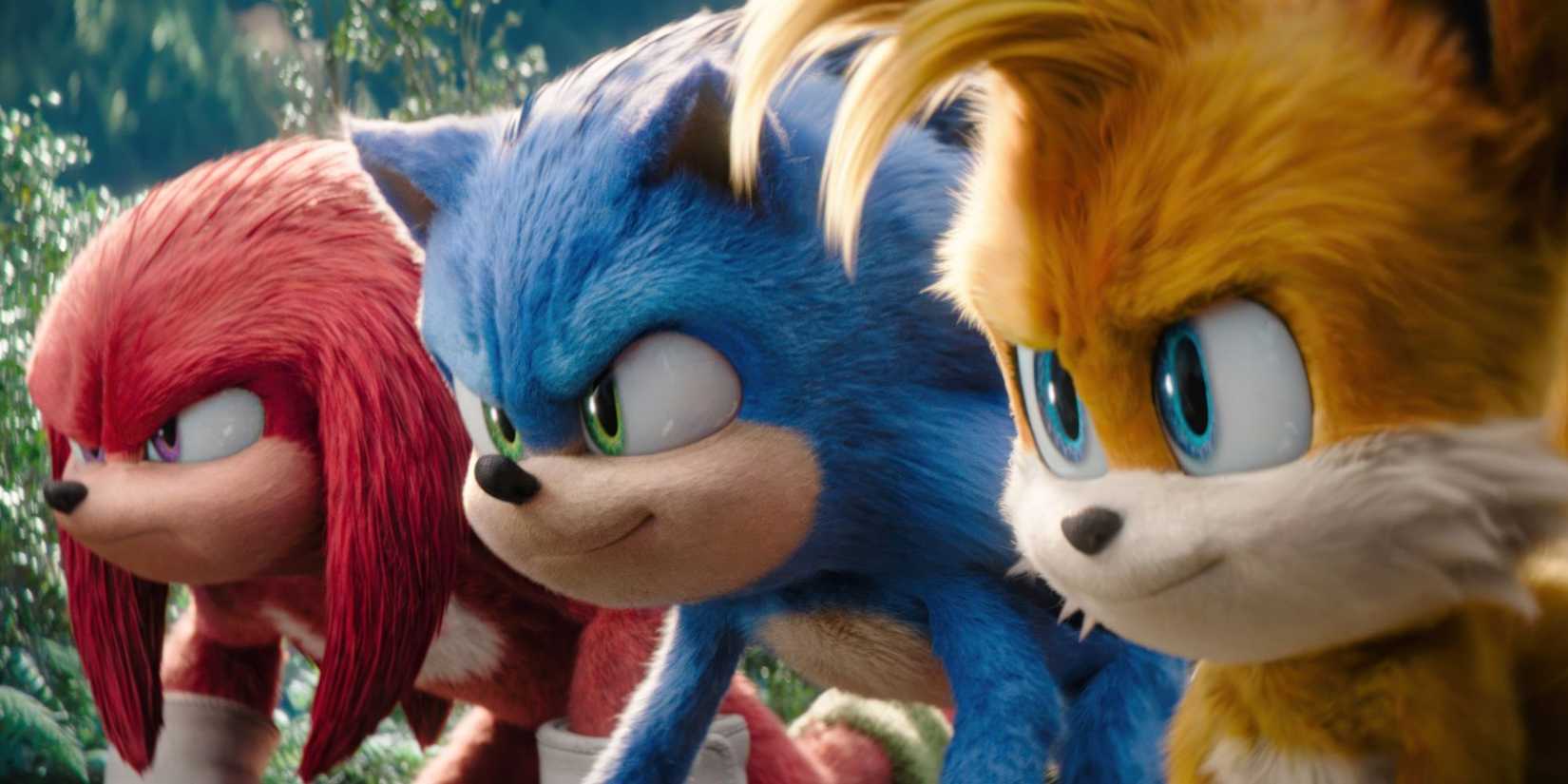 Sonic, Knuckles, and Tails in 'Sonic the Hedgehog 3'