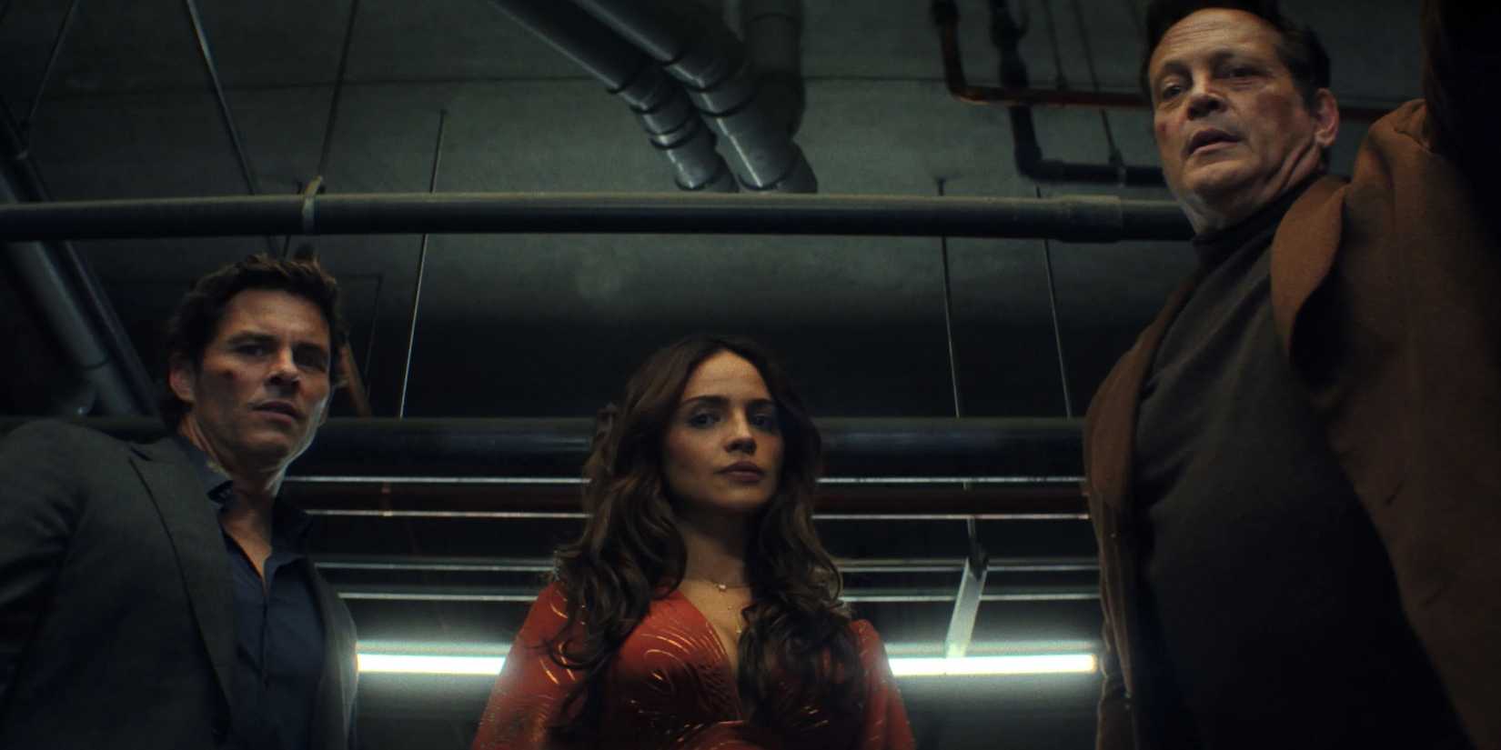 James Marsden, Eiza González, and Vince Vaughn in Mike & Nick & Nick & Alice