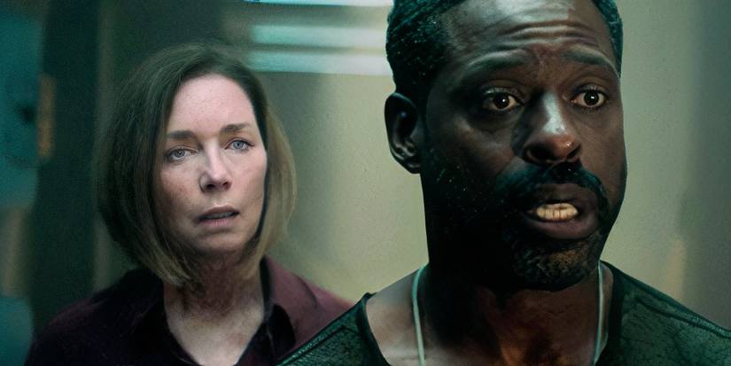 Xavier standing in front of Samantha and looking pleading in the Paradise Season 2 finale