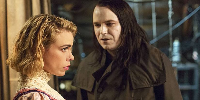 The Creature looking at Lily Frankenstein