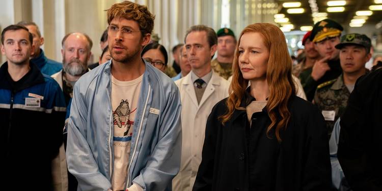 Ryan Gosling and Sandra HĂĽller in "Project Hail Mary"