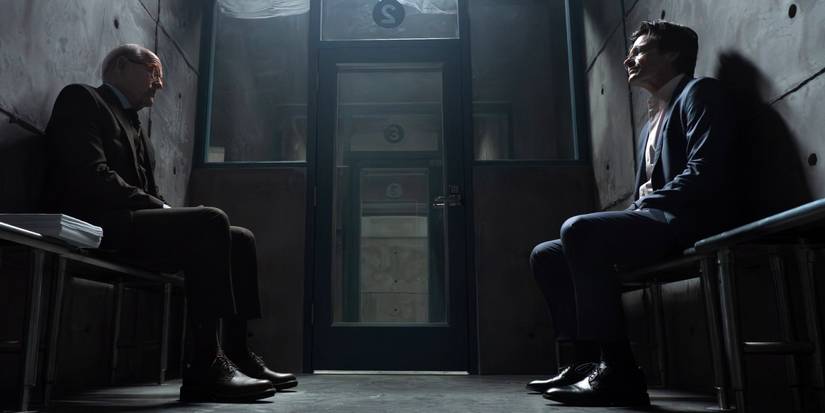 Richard Jenkins as Homer interrogating Jason Bateman as Clark in DTF St. Louis