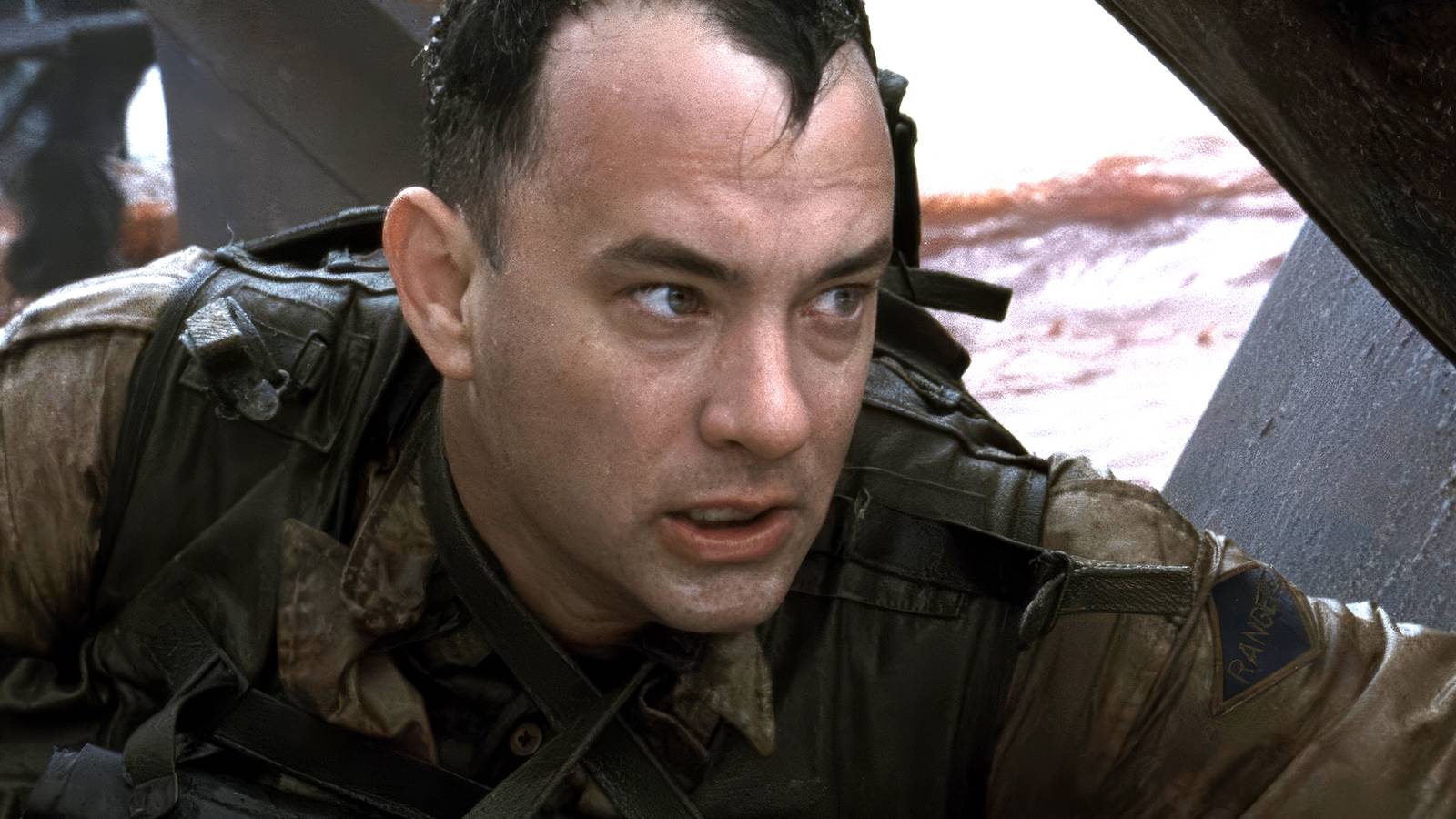 Tom Hanks crawling in Saving Private Ryan