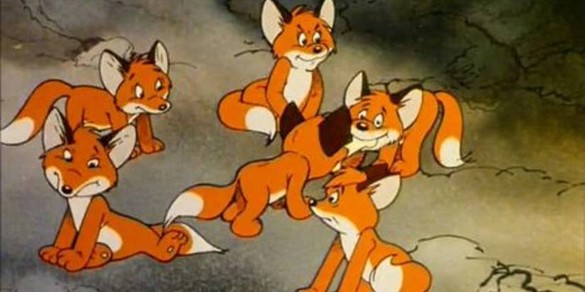 Several foxes in 'Vuk The Little Fox' (1981)
