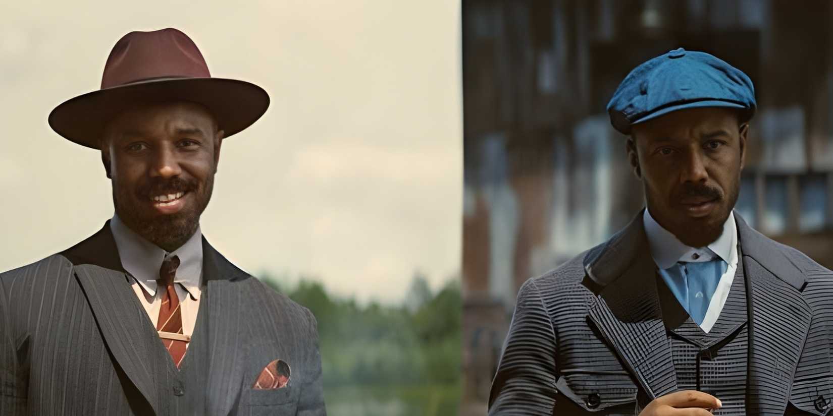 The Smokestack Twins, "Smoke" and "Stack" (Michael B. Jordan), in Sinners.