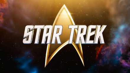 The official logo of Star Trek.