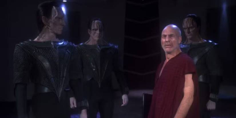 Jean-Luc Picard (Patrick Stewart) in 'Star Trek: TNG' "Chains of Command"