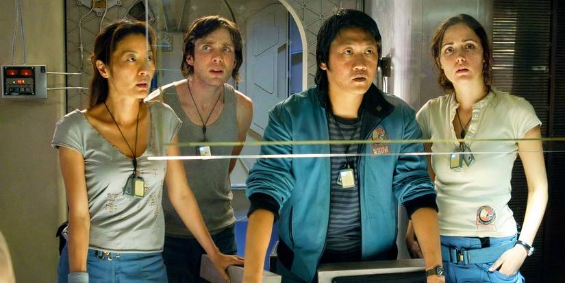 Michelle Yeoh, Cillian Murphy, Benedict Wong, and Rose Byrne in Danny Boyle's 'Sunshine'