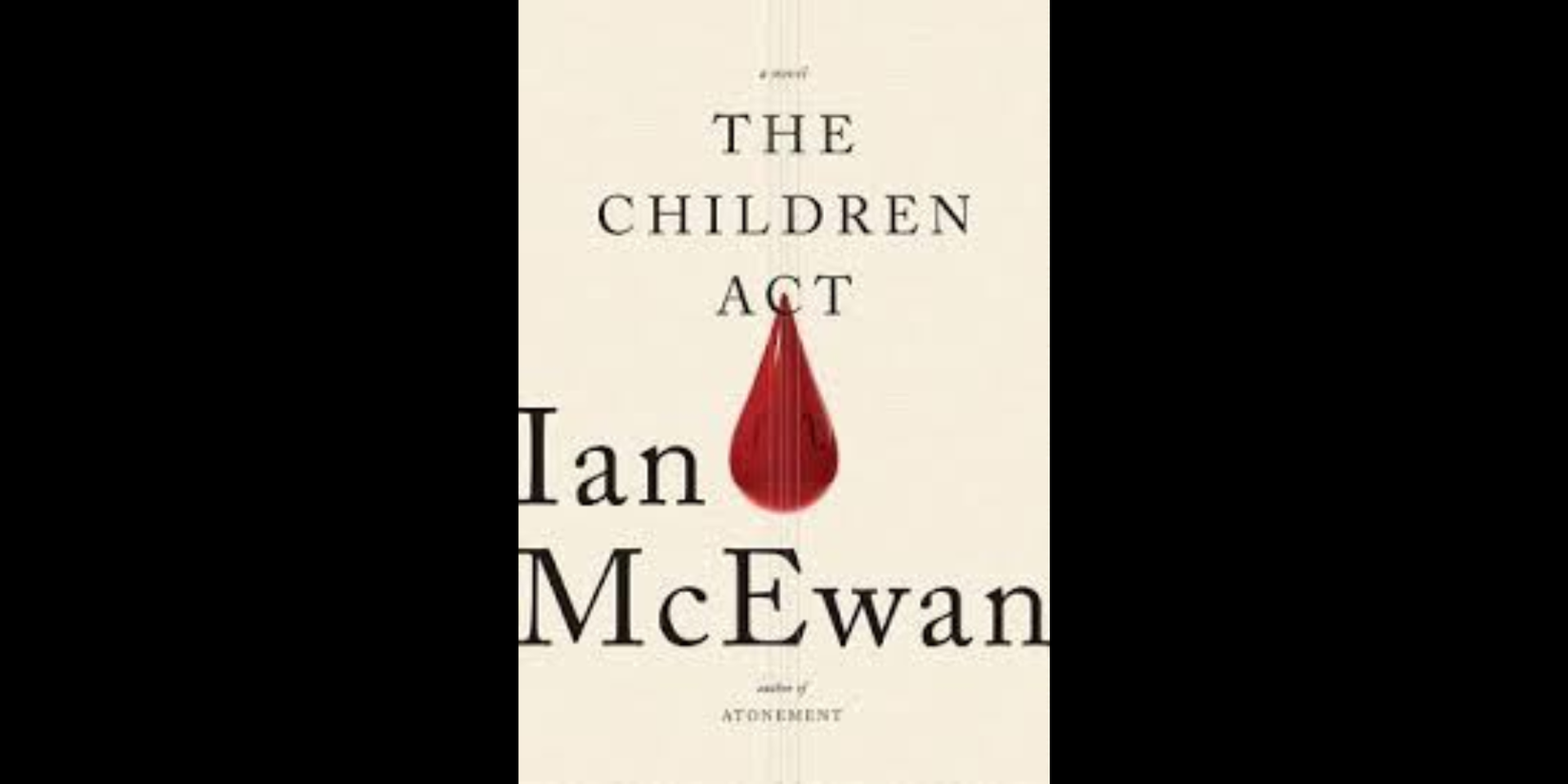 A drop of blood on the book cover of 'The Children Act'