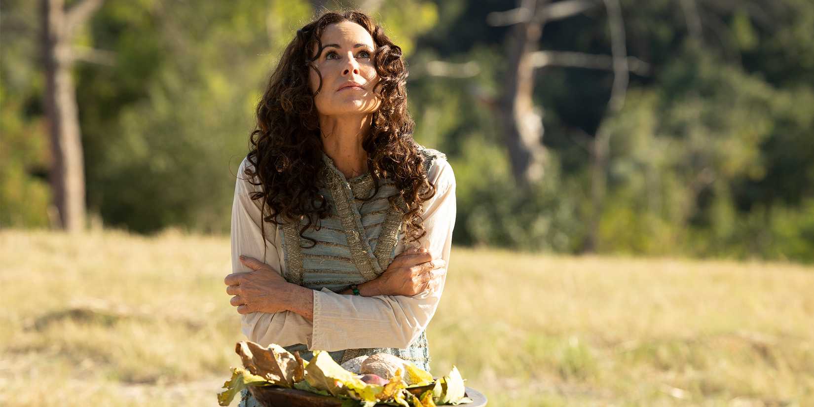 Sarah (Minnie Driver) looks heavenward in 'The Faithful: Women of the Bible'