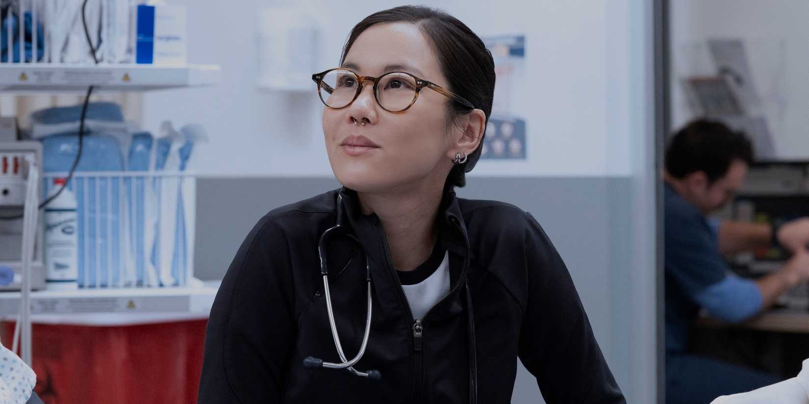 Irene Choi as Joy Kwon in 'The Pitt' Season 2.