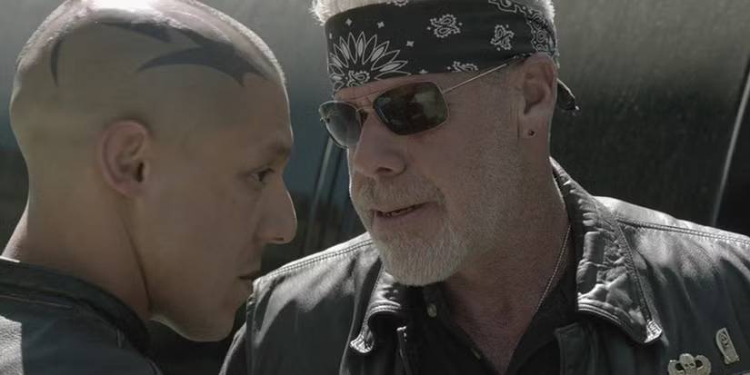 Theo Rossi and Ron Perlman in 'Sons of Anarchy'