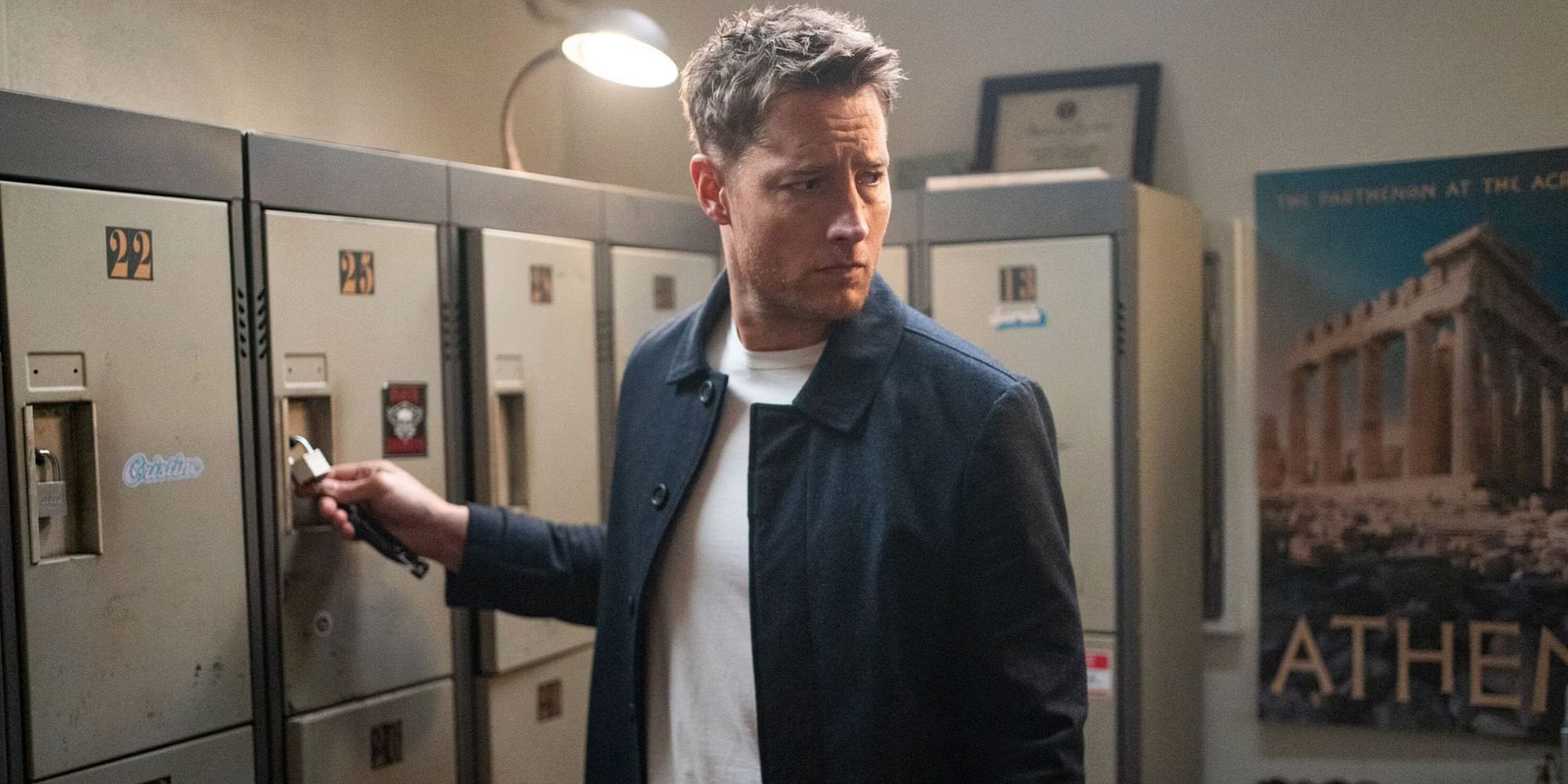 Justin Hartley as Colter Shaw on the case in the 'Tracker' episode 