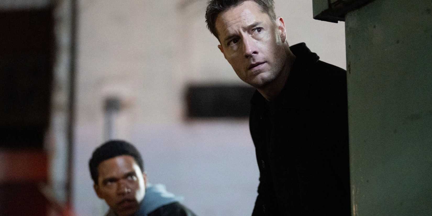 Colter Shaw (Justin Hartley) with Dalton Ripley (Lovell Adams-Gray) on the job in the 'Tracker' episode "Breakaway"