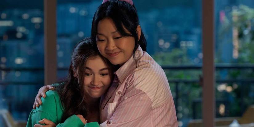 Kitty and Lara Jean hugging in 'XO, Kitty' Season 3.