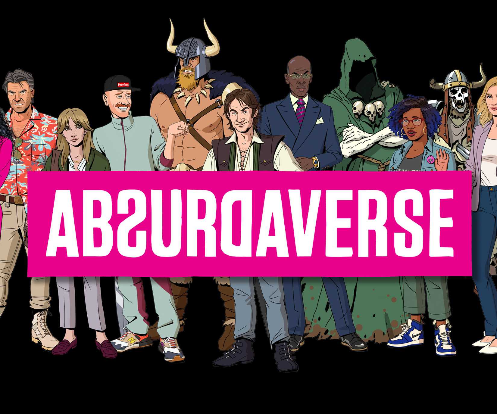 The characters of the Absurdaverse.