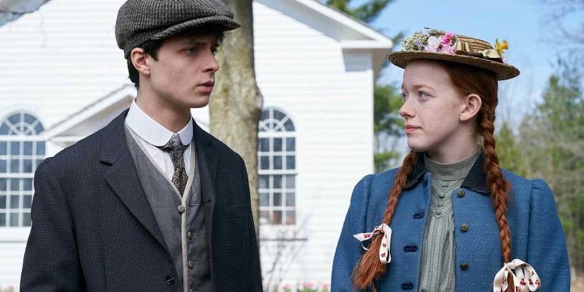 Gilbert (Lucas Jade Zumann) Anne (Amybeth McNulty) in Anne with an E