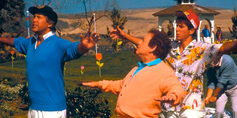 Chevy Chase, Jackie Mason, and Jonathan Silverman in 'Caddyshack II' (1988)