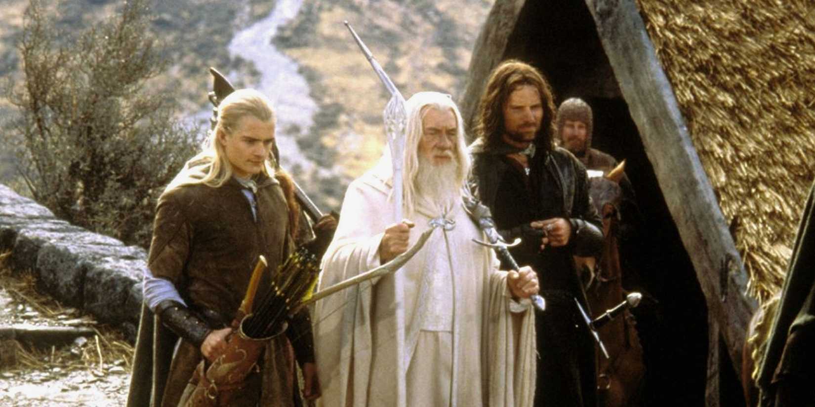  THE RETURN OF THE KING, Orlando Bloom, Ian McKellen, Viggo Mortensen, 2003, (c) New Line/courtesy Everett Collection