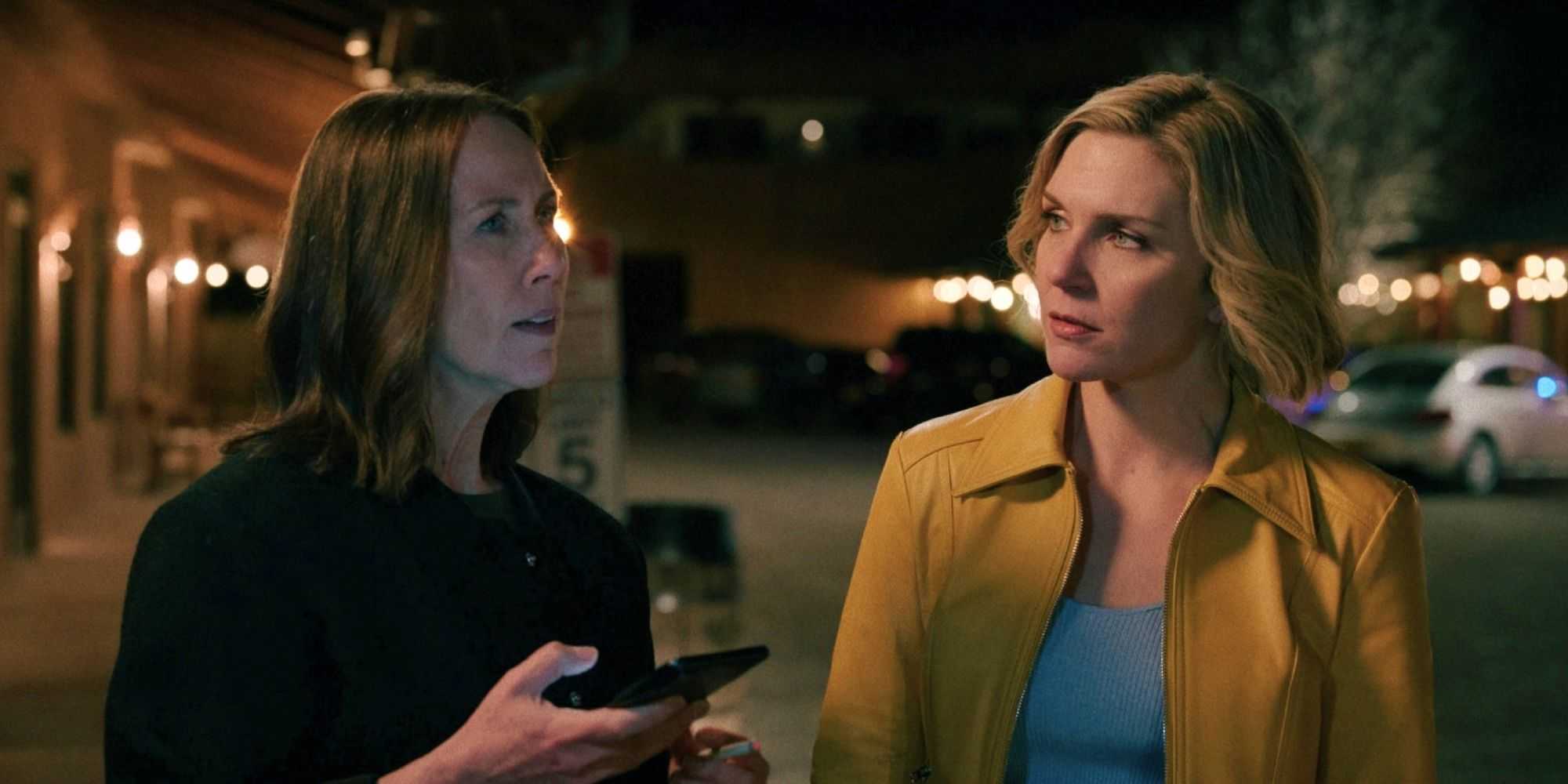 PLURIBUS, from left: Miriam Shor, Rhea Seehorn, 'We Is Us', (Season 1, ep. 101, aired Nov. 7, 2025). photo: ©Apple TV+ / Courtesy Everett Collection
