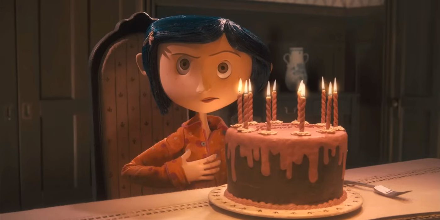 The character of Coraline, voiced by Dakota Fanning, in the movie of the same name, 'Coraline.'
