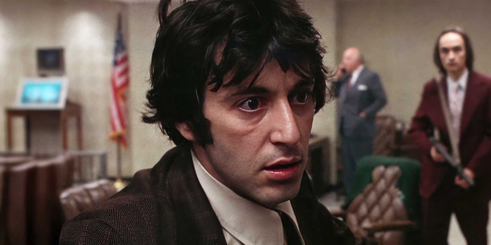 Al Pacino looking shocked in Dog Day Afternoon
