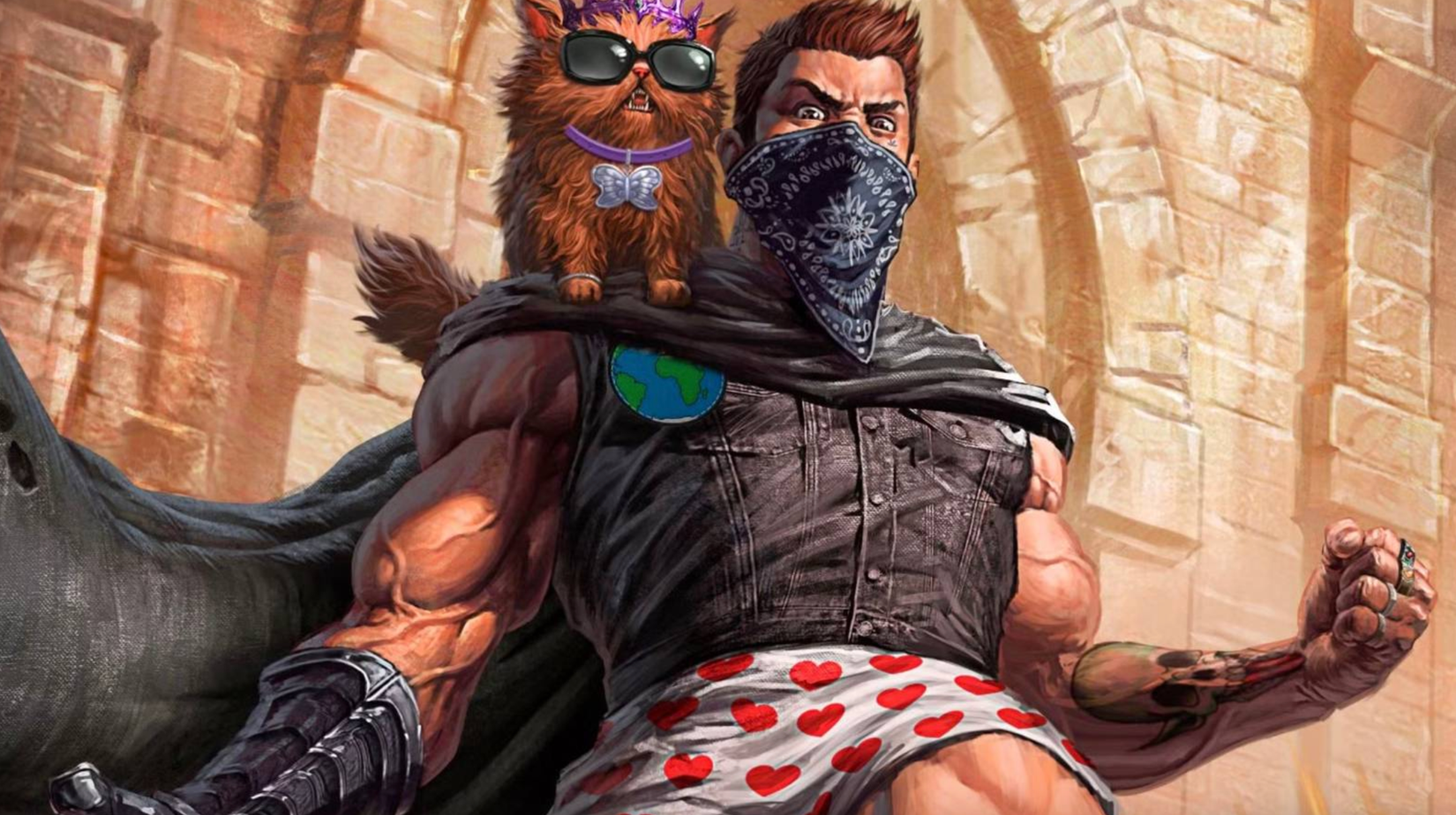 Carl and Princess Donut on the cover of the Dungeon Crawler Carl RPG rule book.