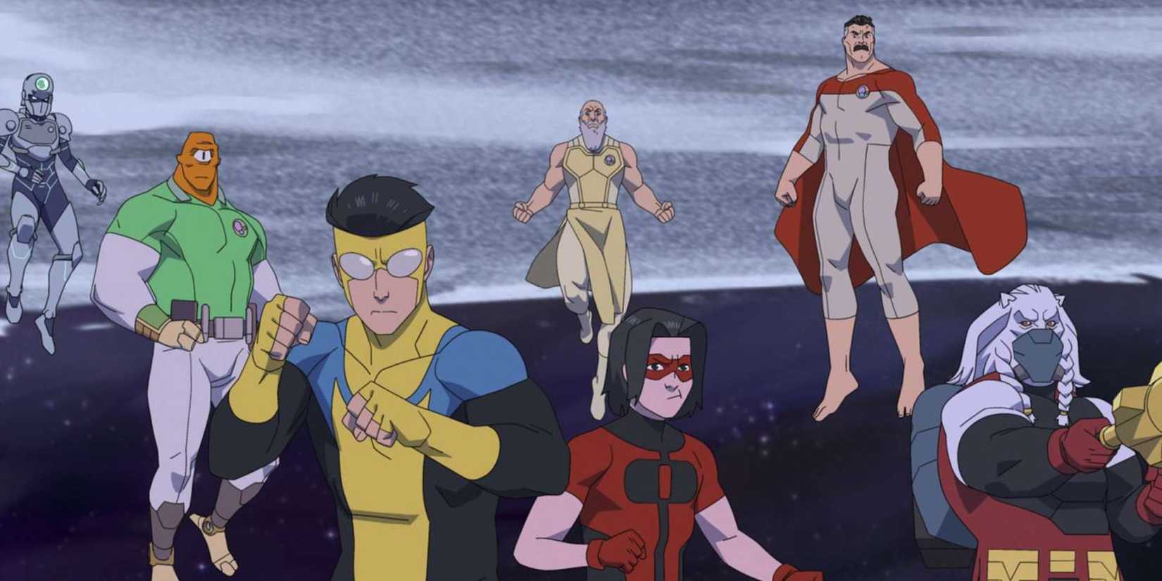 The heroes of Invincible in space