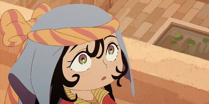 A young girl looking up in jaadugar-witch-in-mongolia