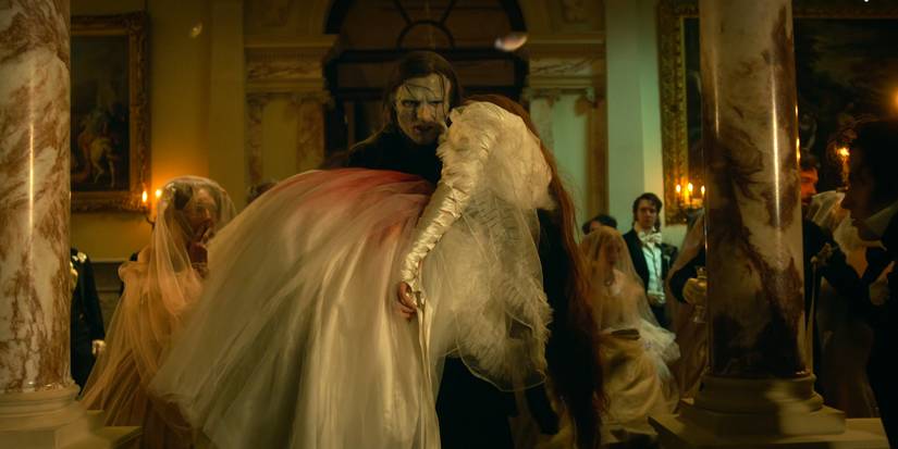 Jacob Elordi as The Creature and Mia Goth as Elizabeth Harlander in the record-breaking Netflix film, 'Frankenstein.'