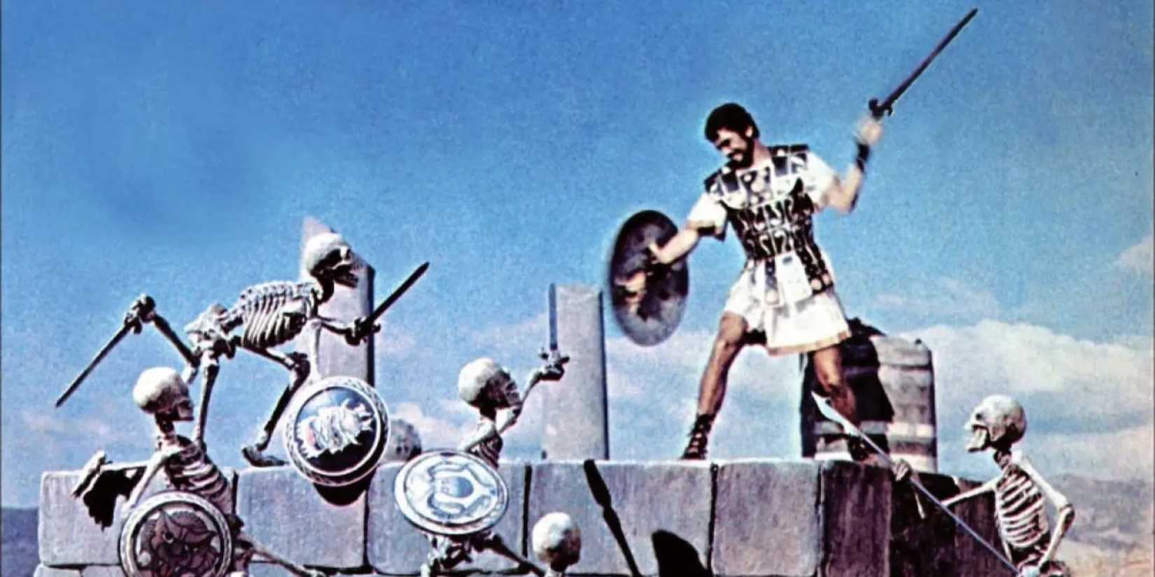 Jason battles against skeleton warriors