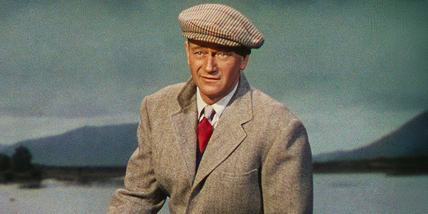 John Wayne smiling in The Quiet Man