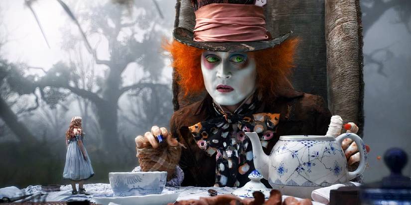 Johnny Depp in Alice in Wonderland as Mad Hatter