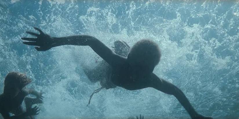 Kid swimming in 'The Thin Red Line'