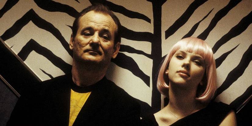 Bill Murray and Scarlett Johansson sitting next to each other in Lost in Translation