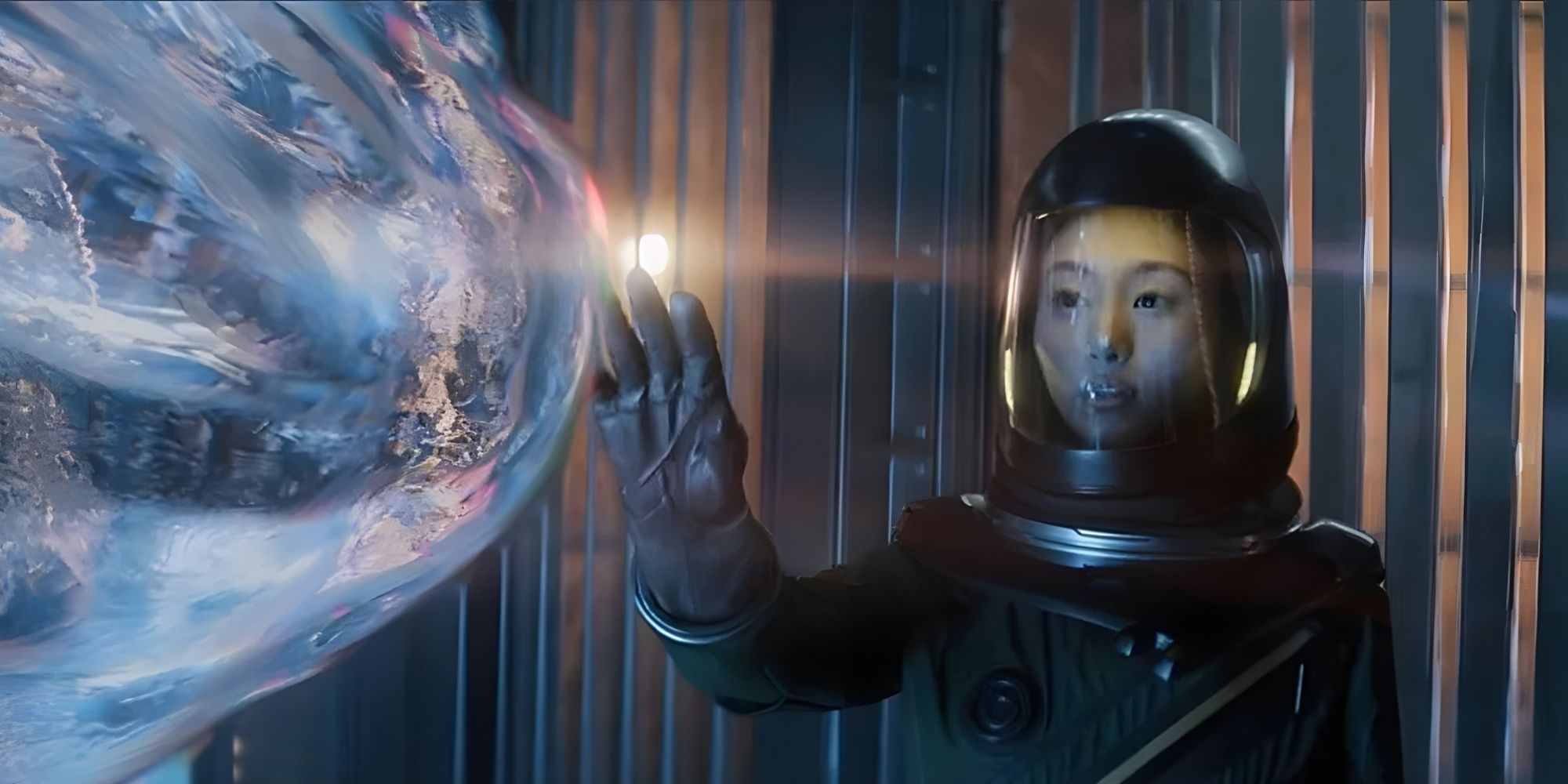 Mitsuki Yamato (Shioli Kutsuna) reaches out to touch an amorphous alien in Invasion.