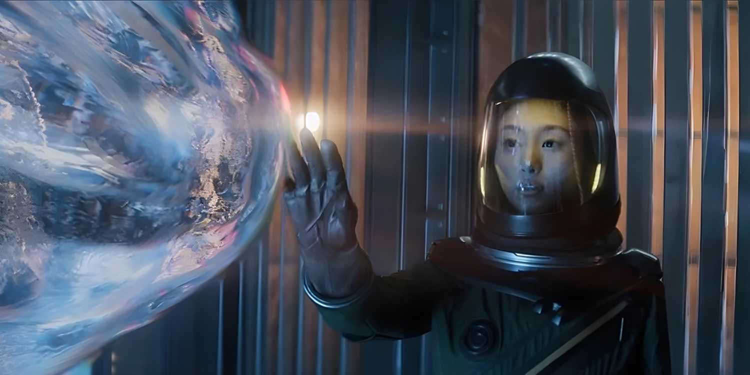 Mitsuki Yamato (Shioli Kutsuna) reaches out to touch an amorphous alien in Invasion.