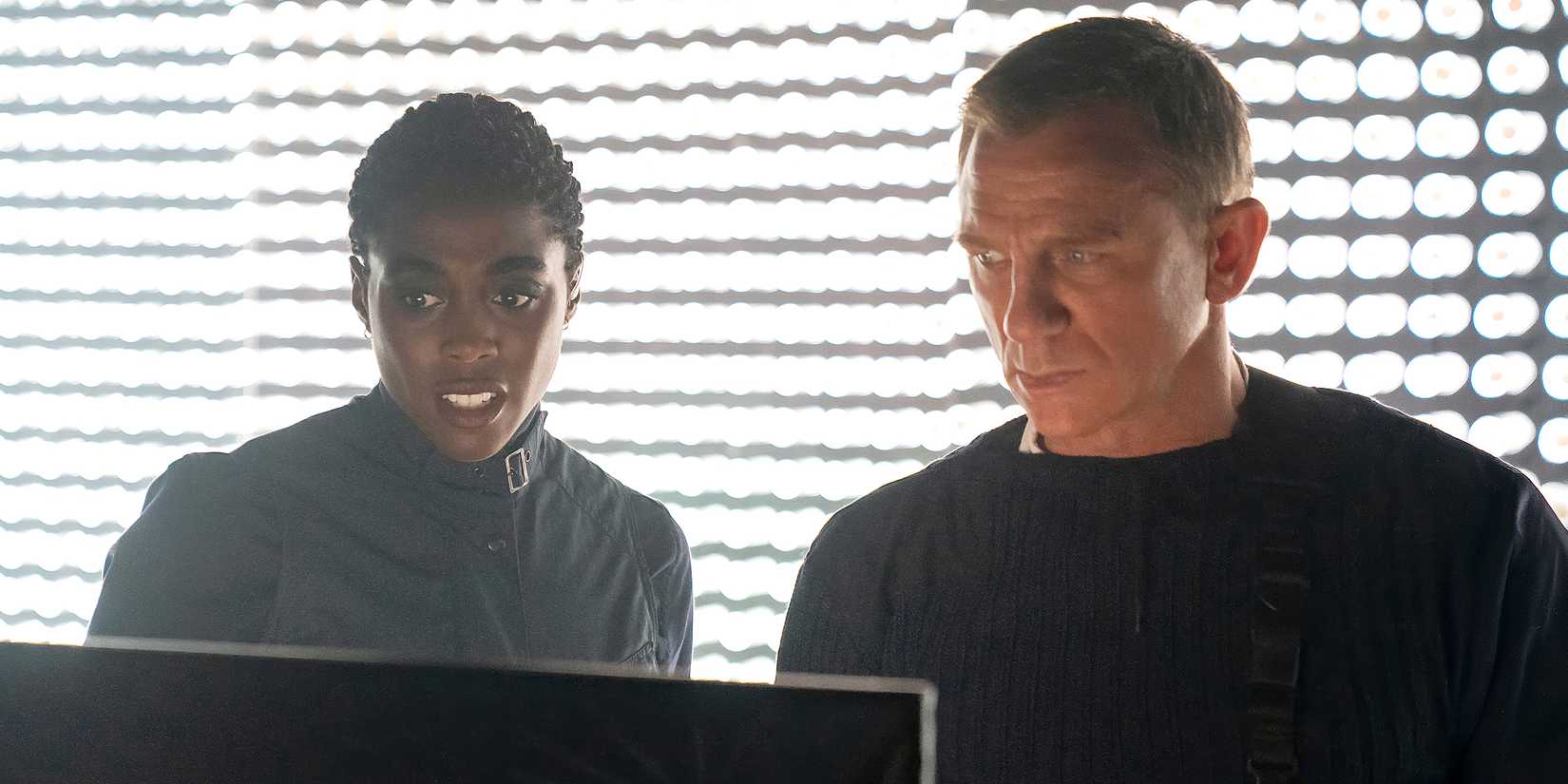 Lashana Lynch and Daniel Craig in No Time to Die