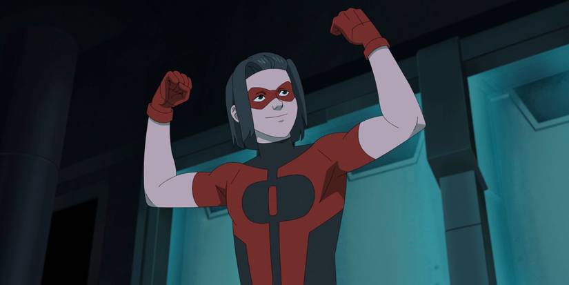 Oliver Grayson em seu traje Kid Omni-Man em Invincible Temporada 4.