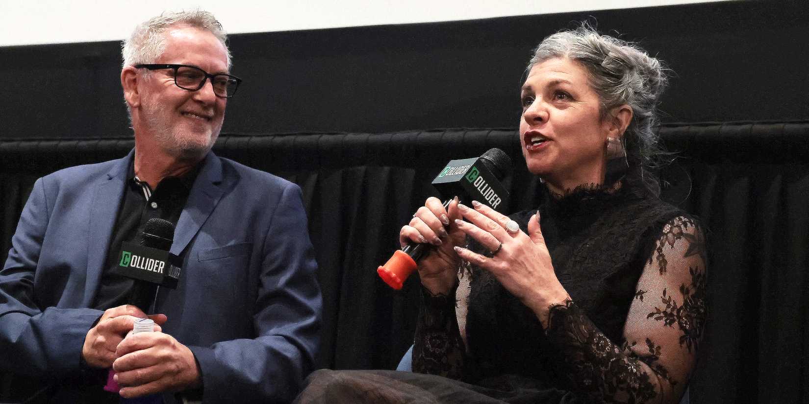 Sarah Brandes and David Youse on stage for Original Sound Q&A.