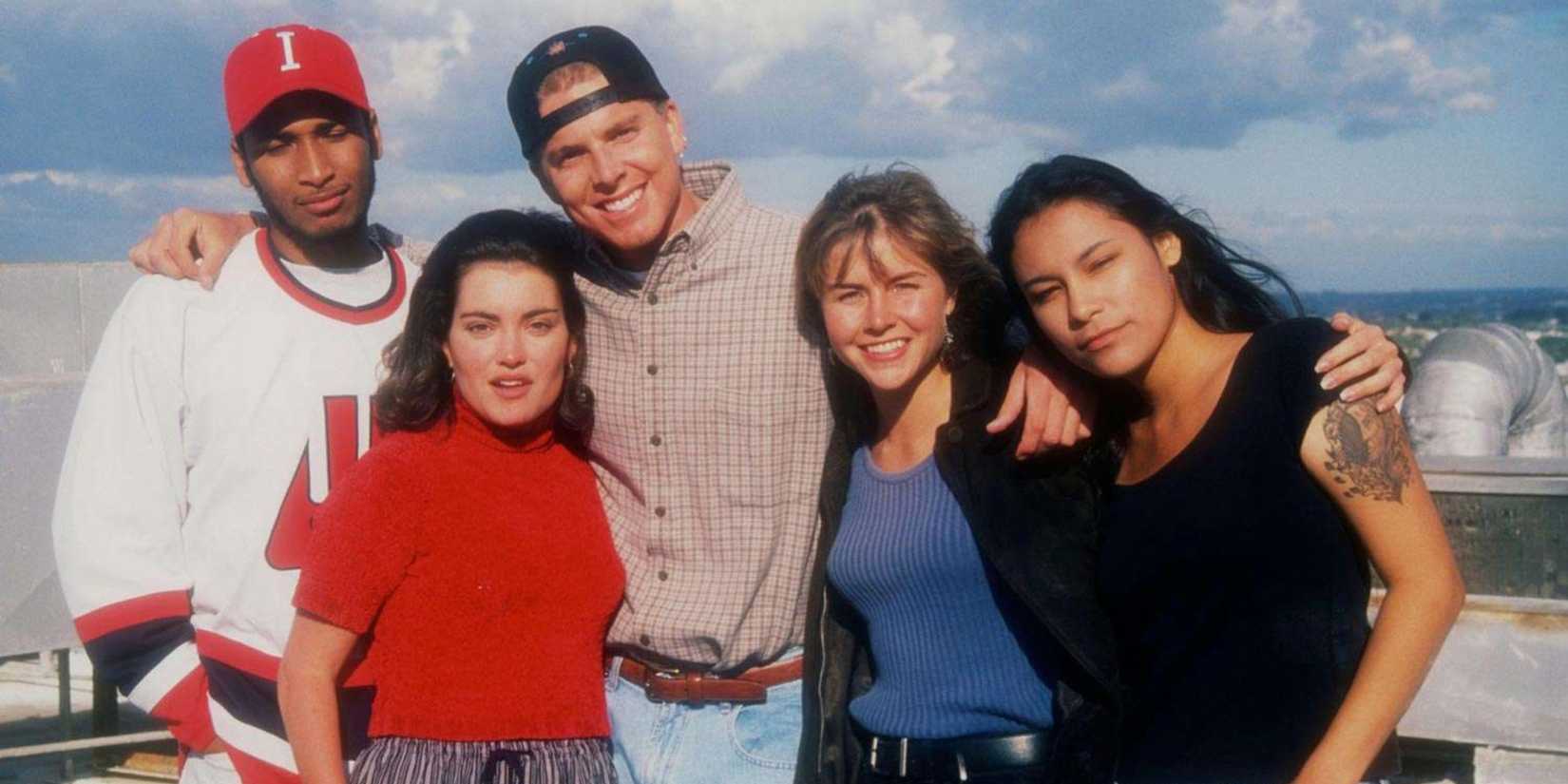 Los Jackson, Kit Hoover, Mark Long, Allison Jones, and Shelly Spottedhorse in Season 1 of 'Road Rules.'