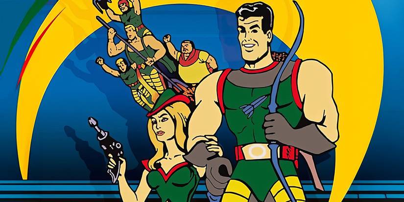 Poster for the '60s sci-fi animated series 'Rocket Robin Hood'