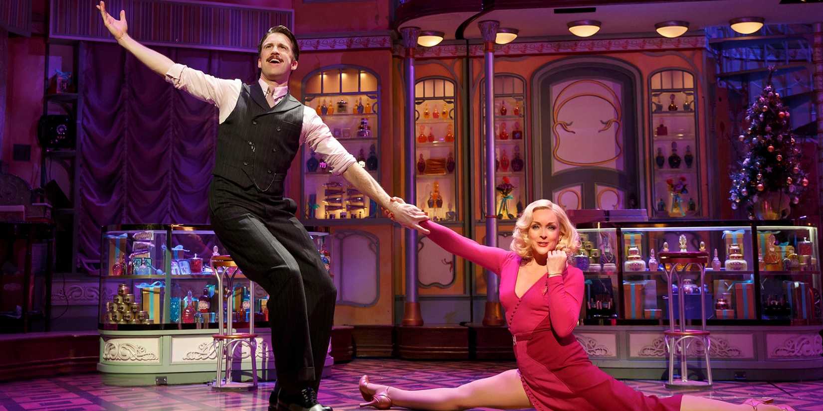 Gavin Creel as Steven Kodaly and Jane Krakowski as Ilona Ritter in the Broadway production of 'She Loves Me.'