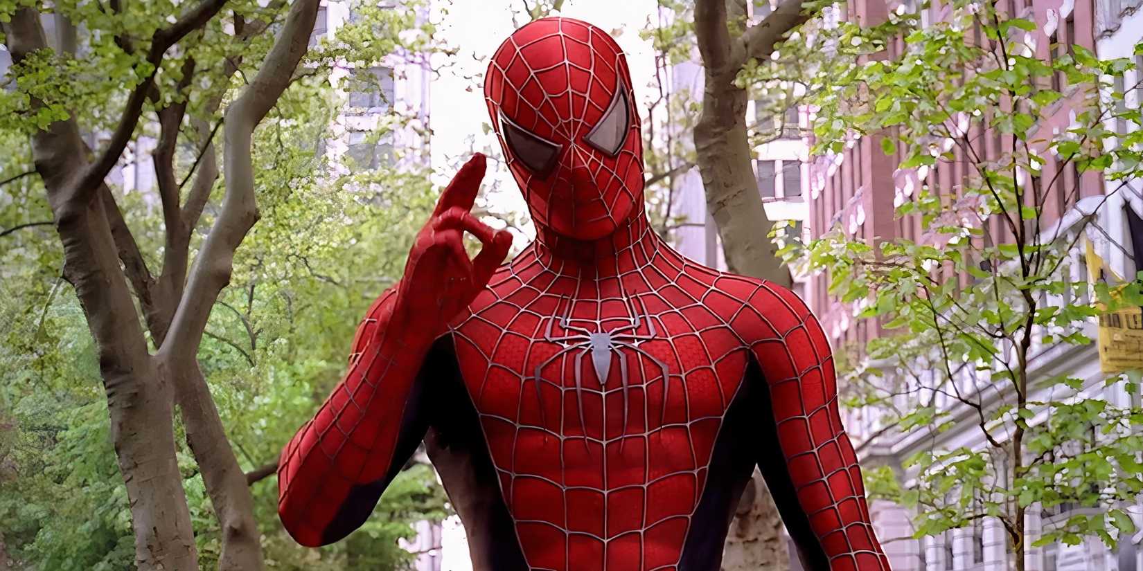 Spider-Man giving a salute gesture in Spider-Man 2